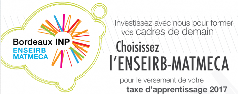 Taxe d'apprentissage ou comment participer à la formation ENSEIRB-MATMECA