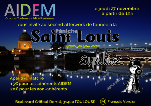 [AIDEM Toulouse] Afterwork#2 à la péniche Saint-Louis le jeudi 27 novembre